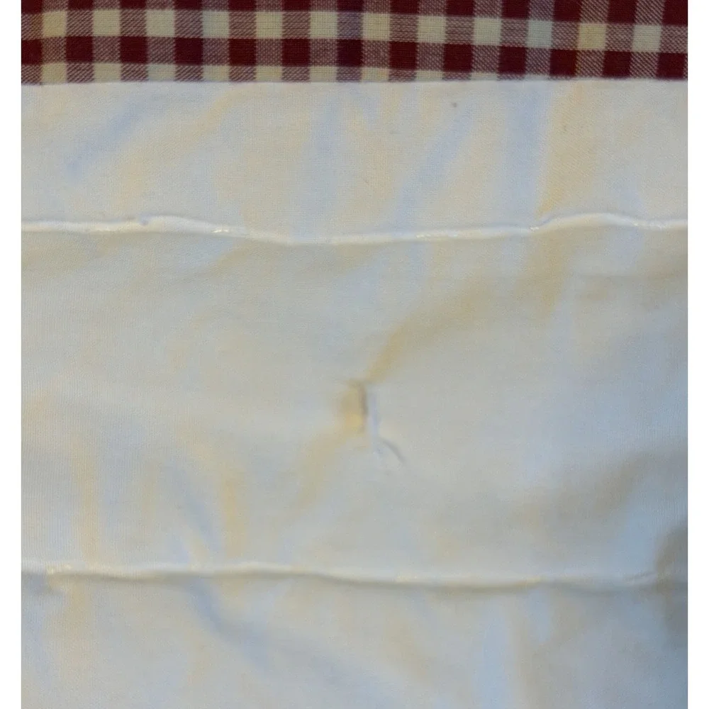 Pottery Barn Kids Blue Red Patchwork Stripes Quilt Toddler Bed Size Colorful